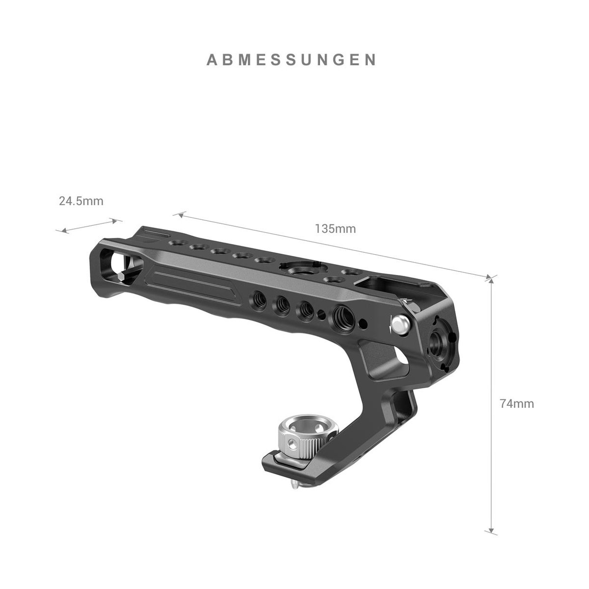 SmallRig 2165C ARRI-Locating-Topgriff mit ARRI-Locating-Zapfen zur Befestigung - Abmessungen des Kamera-Obergriffs SmallRig 2165C ARRI-Locating-Topgriff mit ARRI-Locating-Zapfen zur Befestigung - Abmessungen des Kamera-Obergriffs