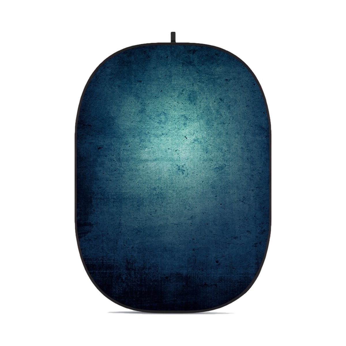 Godox Collapsible Backdrop CBA-TA0006 - Ovale Schreibtischunterlage mit blauem Used-Look und schwarzer Lasche