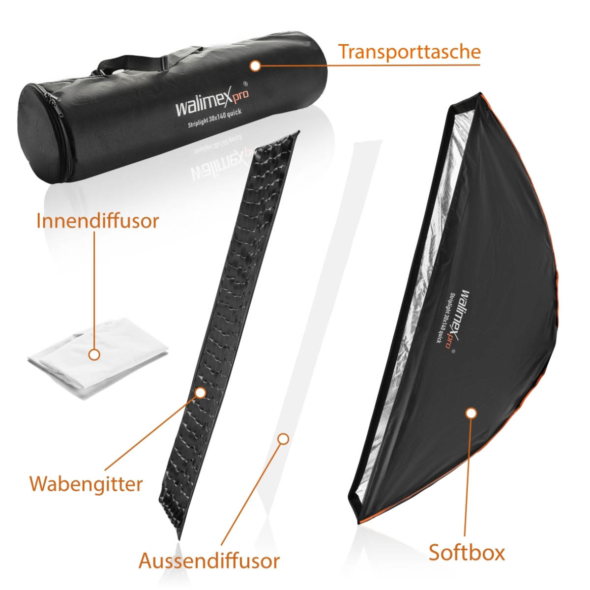 Walimex pro Studio Line Striplight SB QA 30 x 140 cm