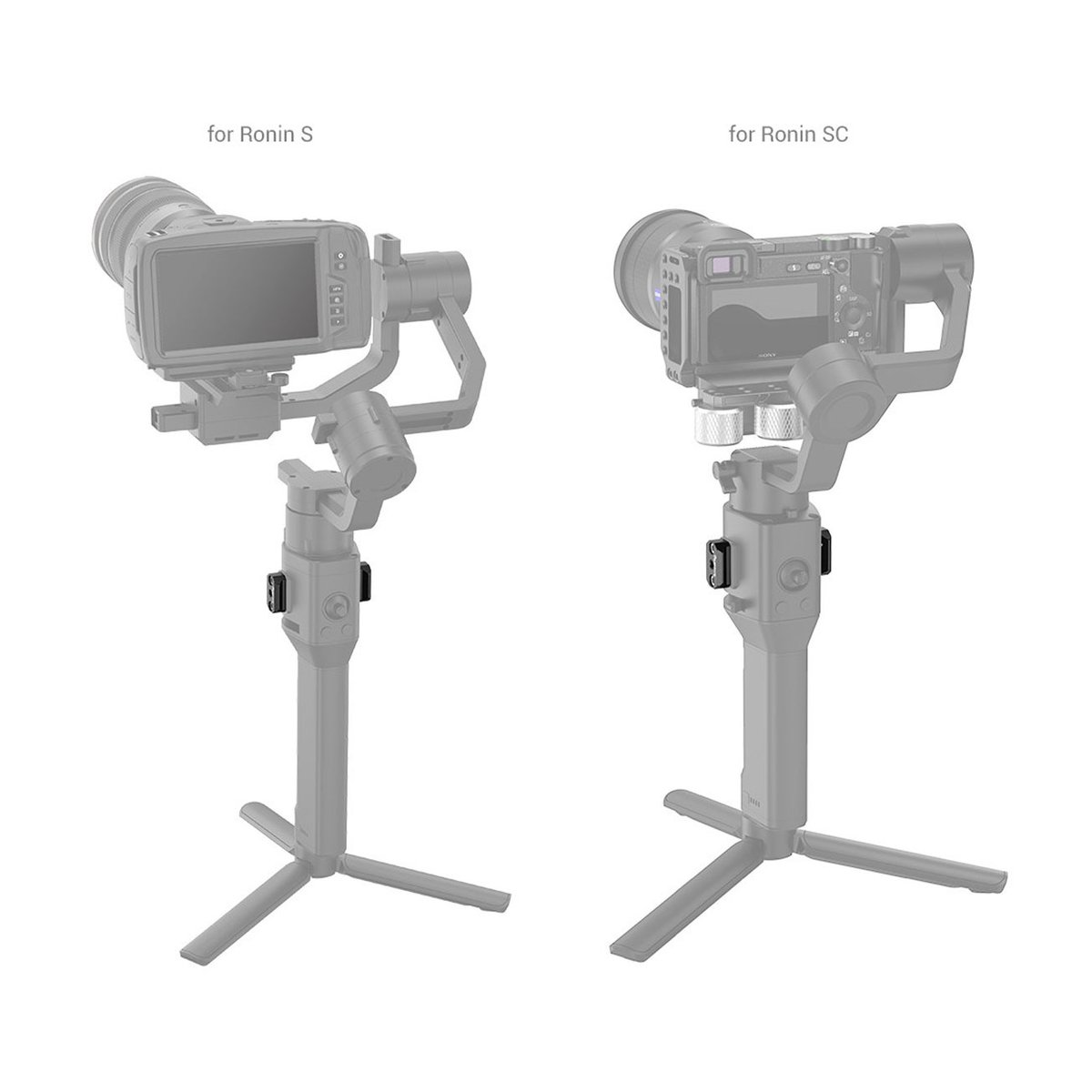 SmallRig 3032 NATO Schiene für DJI Ronin S/SC - Anwendungsbeispiel: Schnellverschluss-Adapter für Ronin S und Ronin SC Gimbals