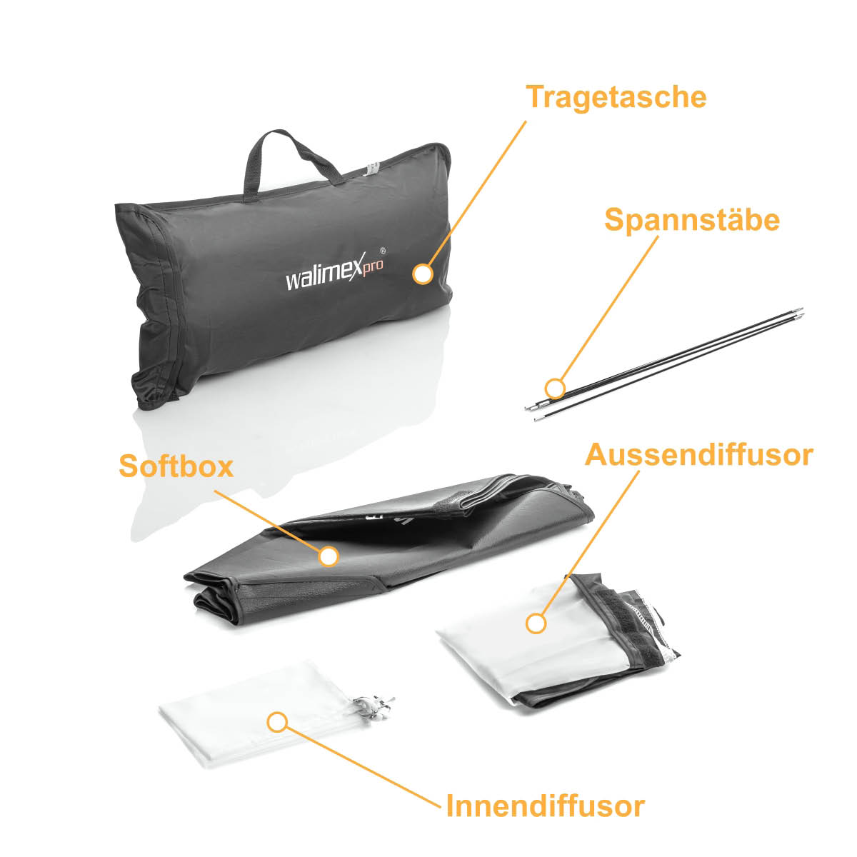 Walimex pro  Softbox 50 x 70 cm Niova 800 round