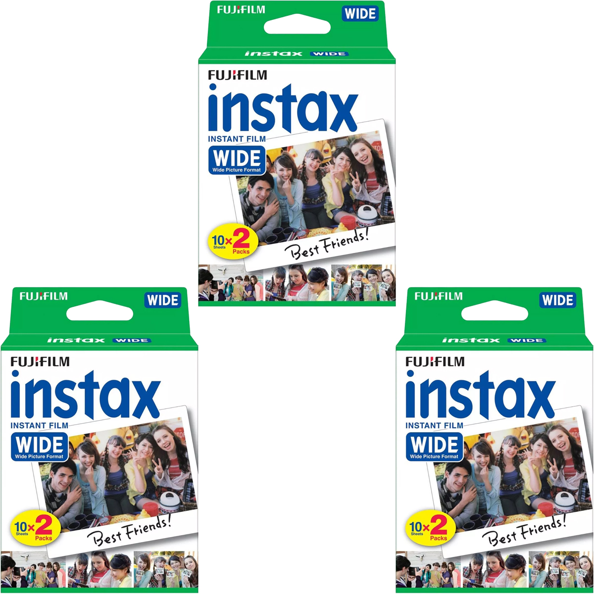 Fujifilm Instax Wide Film 3er Doppelpack (60 Bilder) Fujifilm Instax Wide 3er Doppelpack