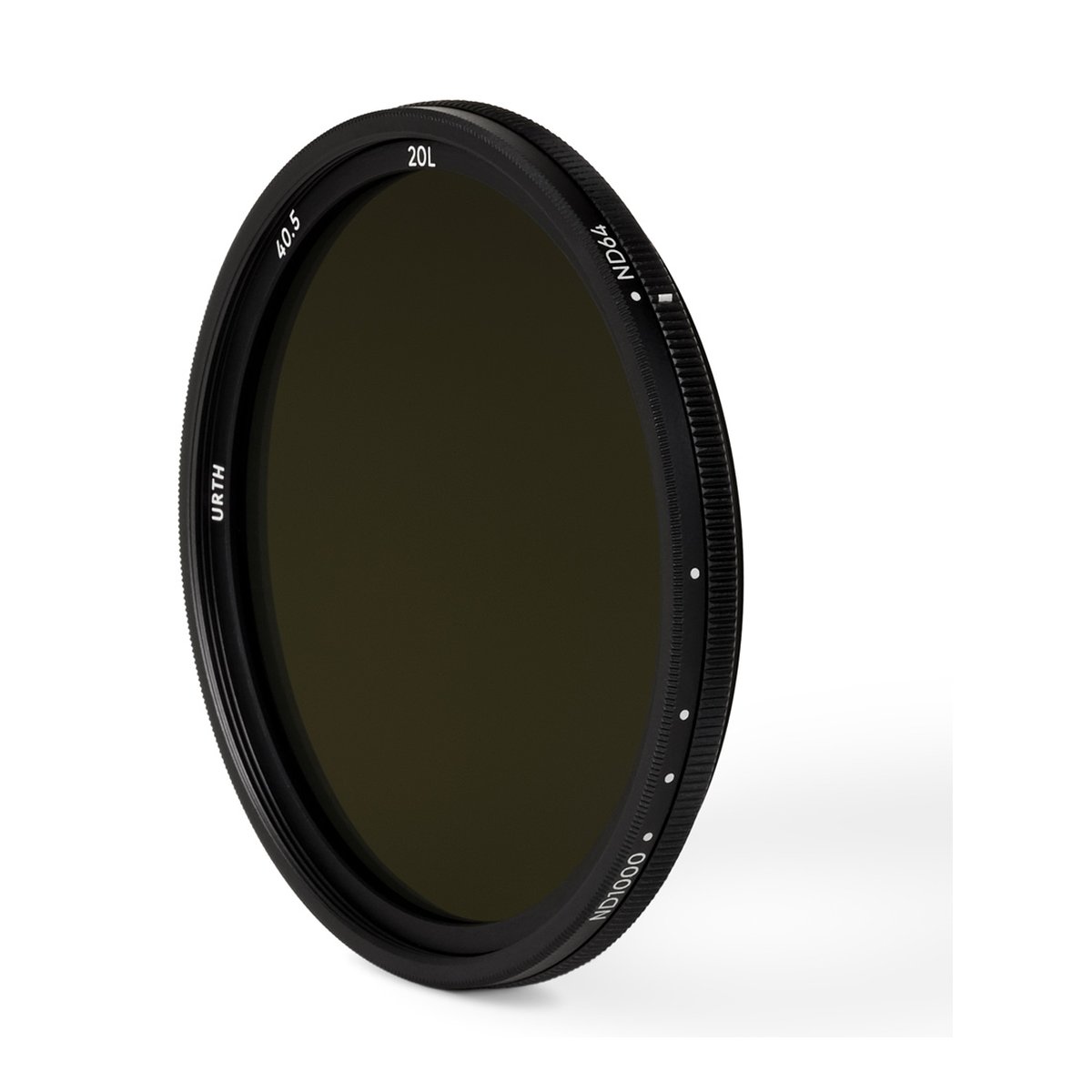 Urth 40.5mm ND64-1000 (6-10 Stop) Variable ND Objektivfilter (Plus+) - Detailansicht Urth variabler ND Filter 40.5mm, mit Markierungen ND64 bis ND1000.