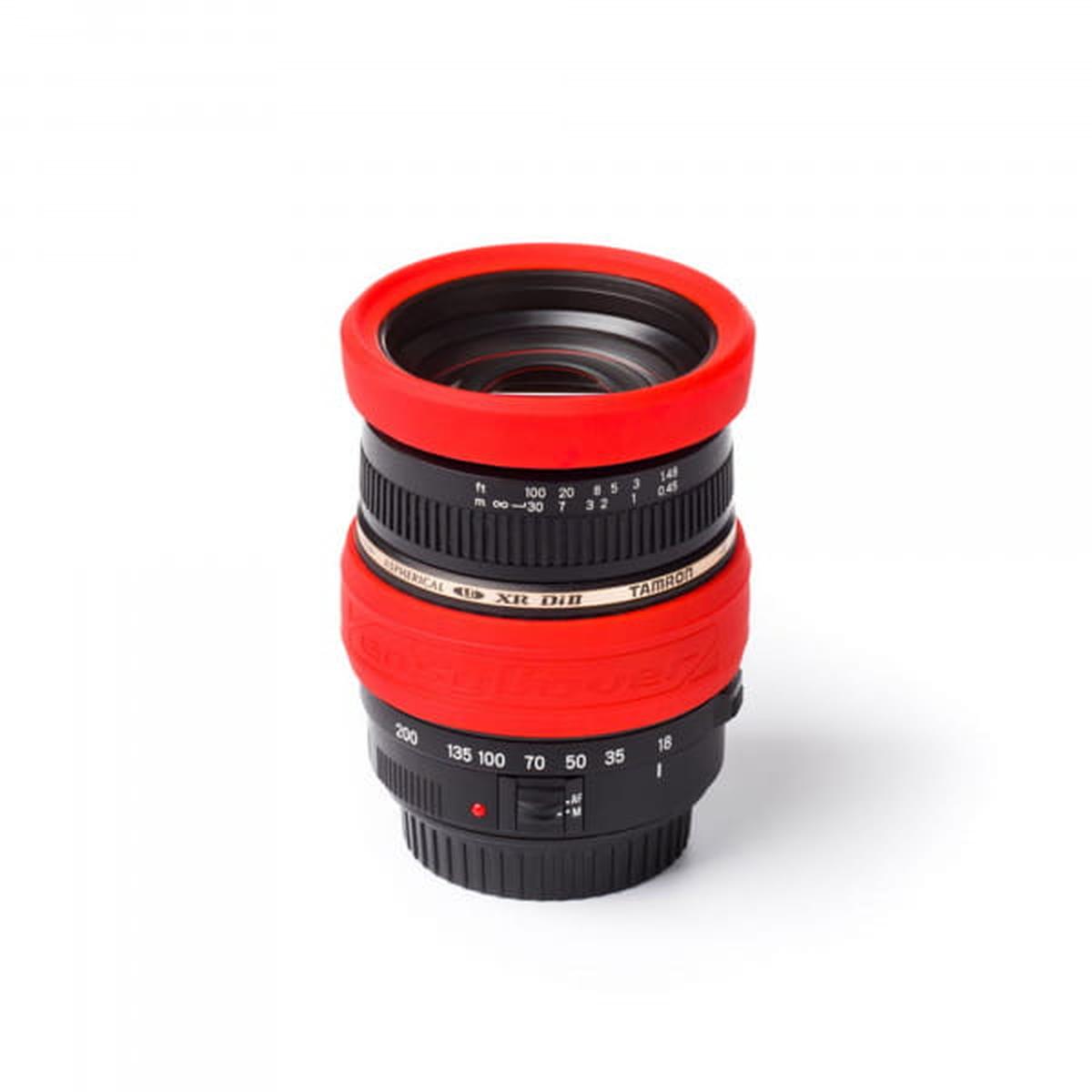 Easycover Lens Rim Stoßschutz-Set für Objektive 2-teilig 52 mm Rot