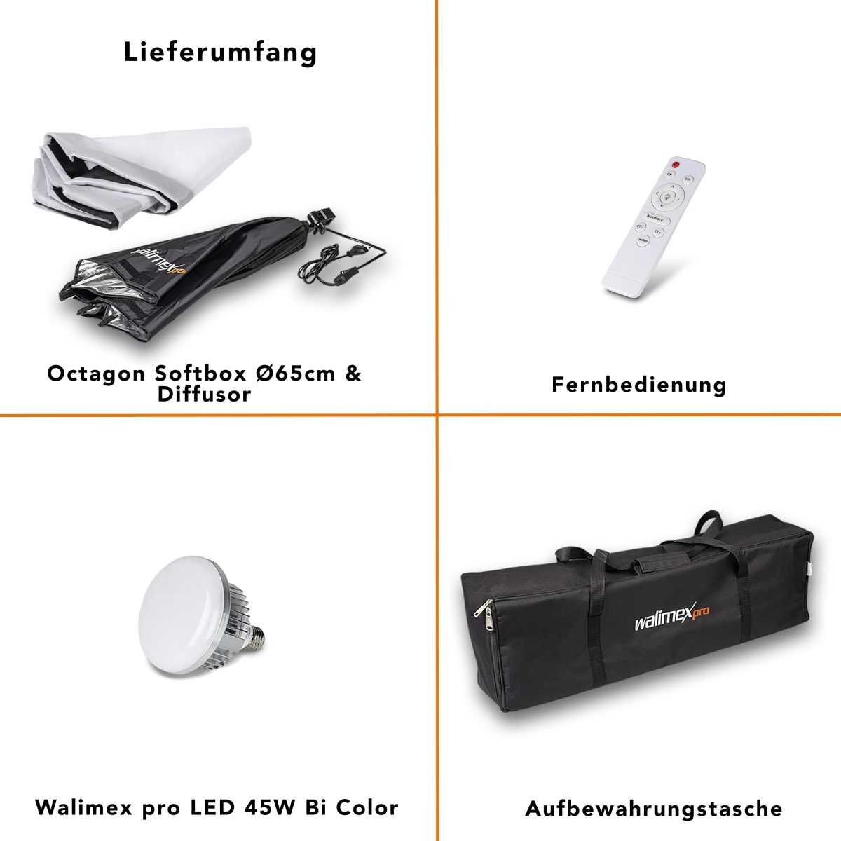 Walimex pro LED 45W Octagon Ø65cm Bi Color