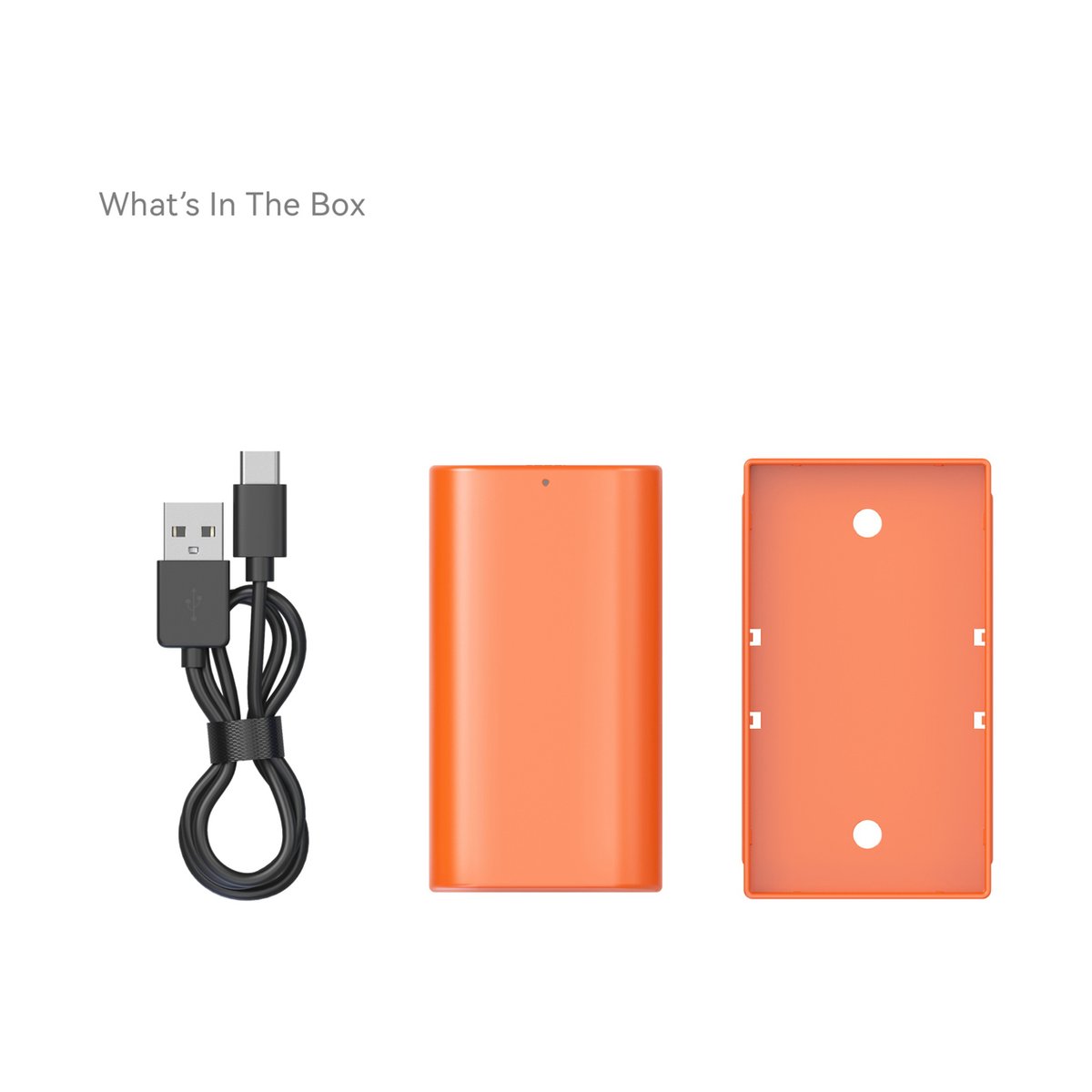 SmallRig 4971 NP-F550 USB-C wiederaufladbarer Kamera-Akku (Orange) - Lieferumfang