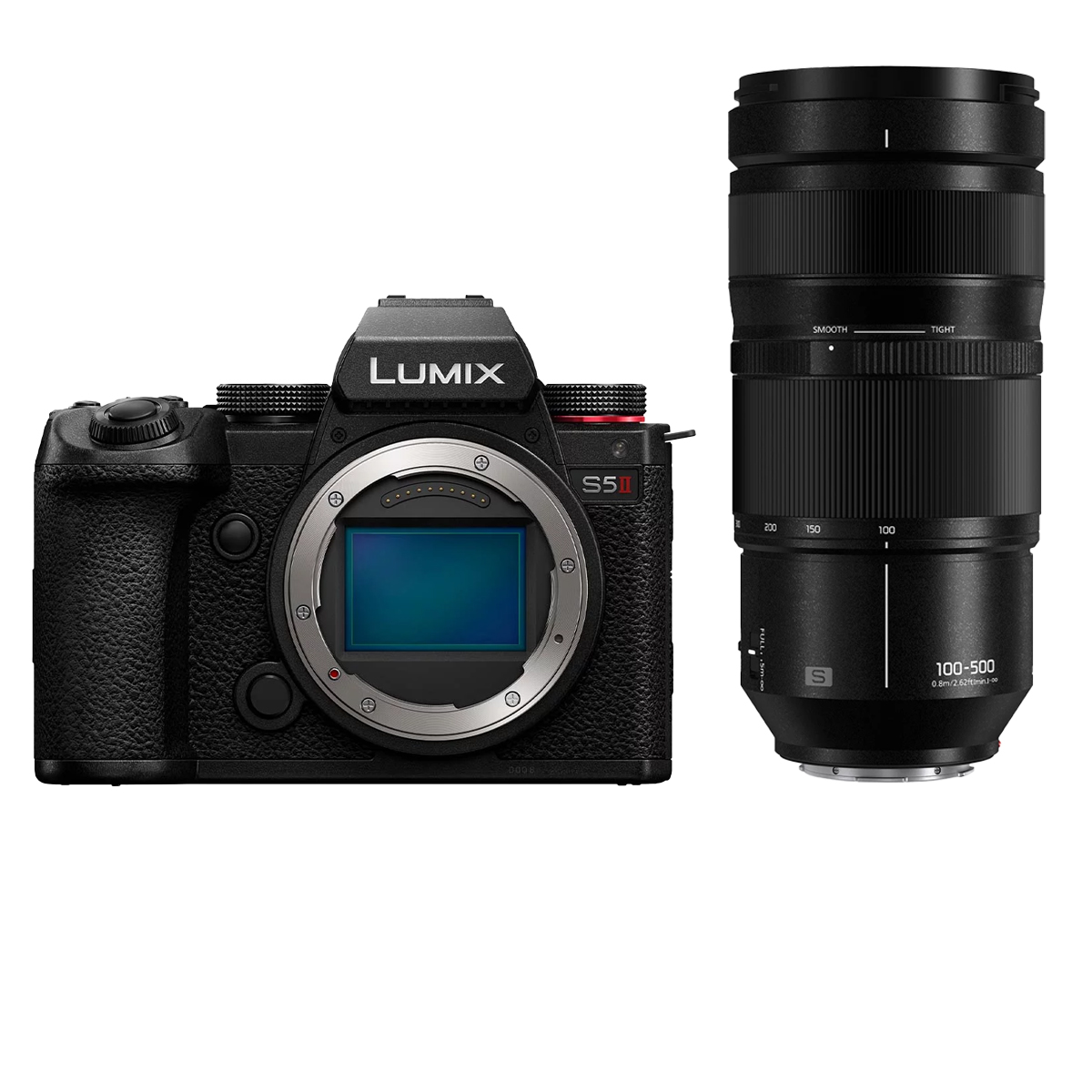 Panasonic DC-S5 II Systemkamera Vollformat & Panasonic 100-500 mm 1:5,0-7,1 S OIS Telezoomobjektiv