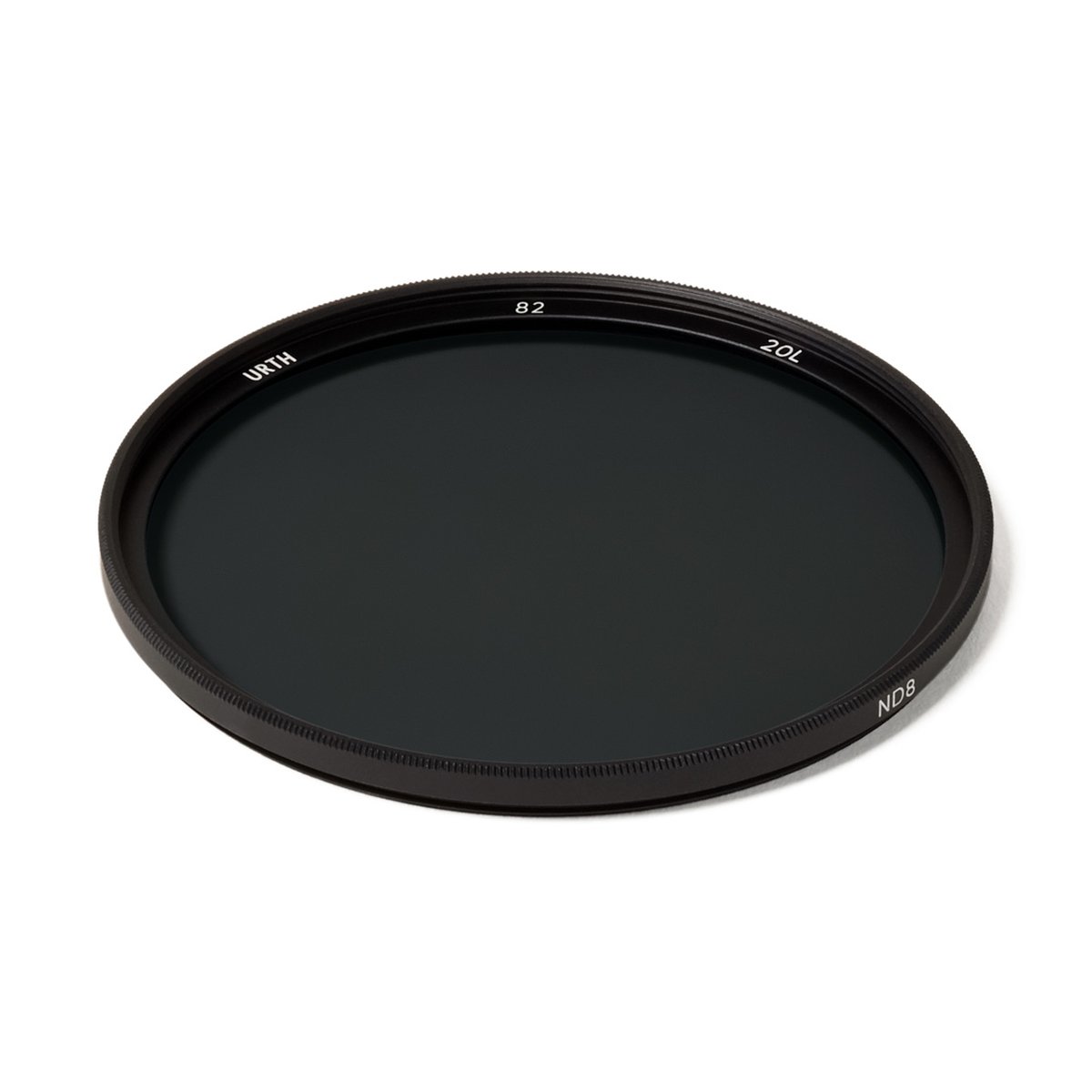 Urth 82mm ND8 (3 Stop) Objektivfilter (Plus+) - Urth ND8 82mm Neutraldichtefilter, Draufsicht. Urth 82mm ND8 (3 Stop) Objektivfilter (Plus+) - Urth ND8 82mm Neutraldichtefilter, Draufsicht.