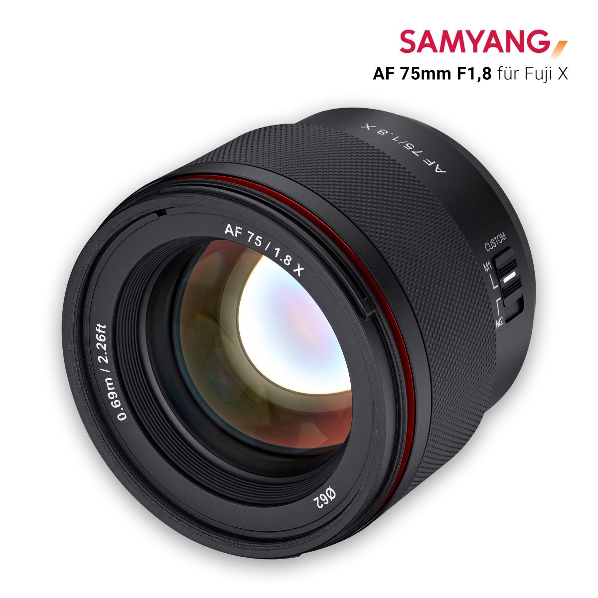 Samyang AF 75 mm 1:1,8 für Fuji X