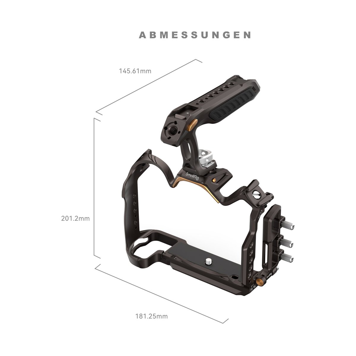 SmallRig 4317 Night Eagle Cage Kit für Nikon Z8 - Abmessungen des Kamerakäfigs. SmallRig 4317 Night Eagle Cage Kit für Nikon Z8 - Abmessungen des Kamerakäfigs.