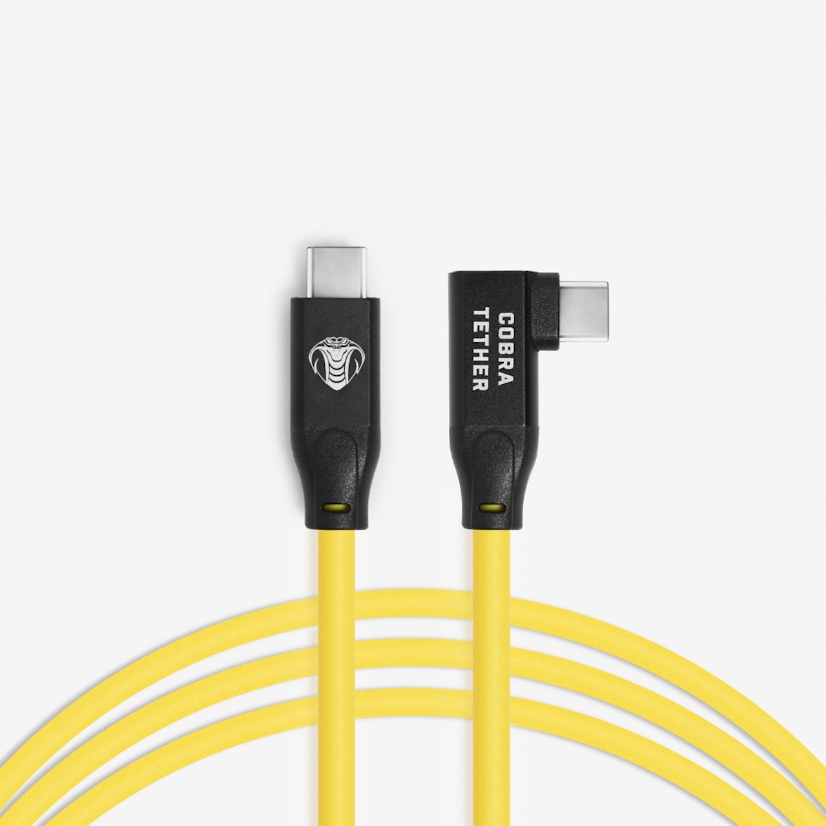 Cobratether USB-C / USB-C 90° 5m gelb