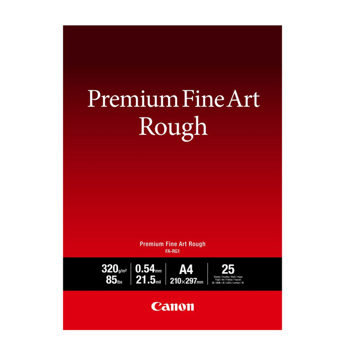 Canon FA-RG 1 Premium FineArt Rough A4 Paper, 25 Blatt, 320 g/m²  Canon FA-RG 1 Premium FineArt Rough A4 Paper, 25 Blatt, 320 g/m²