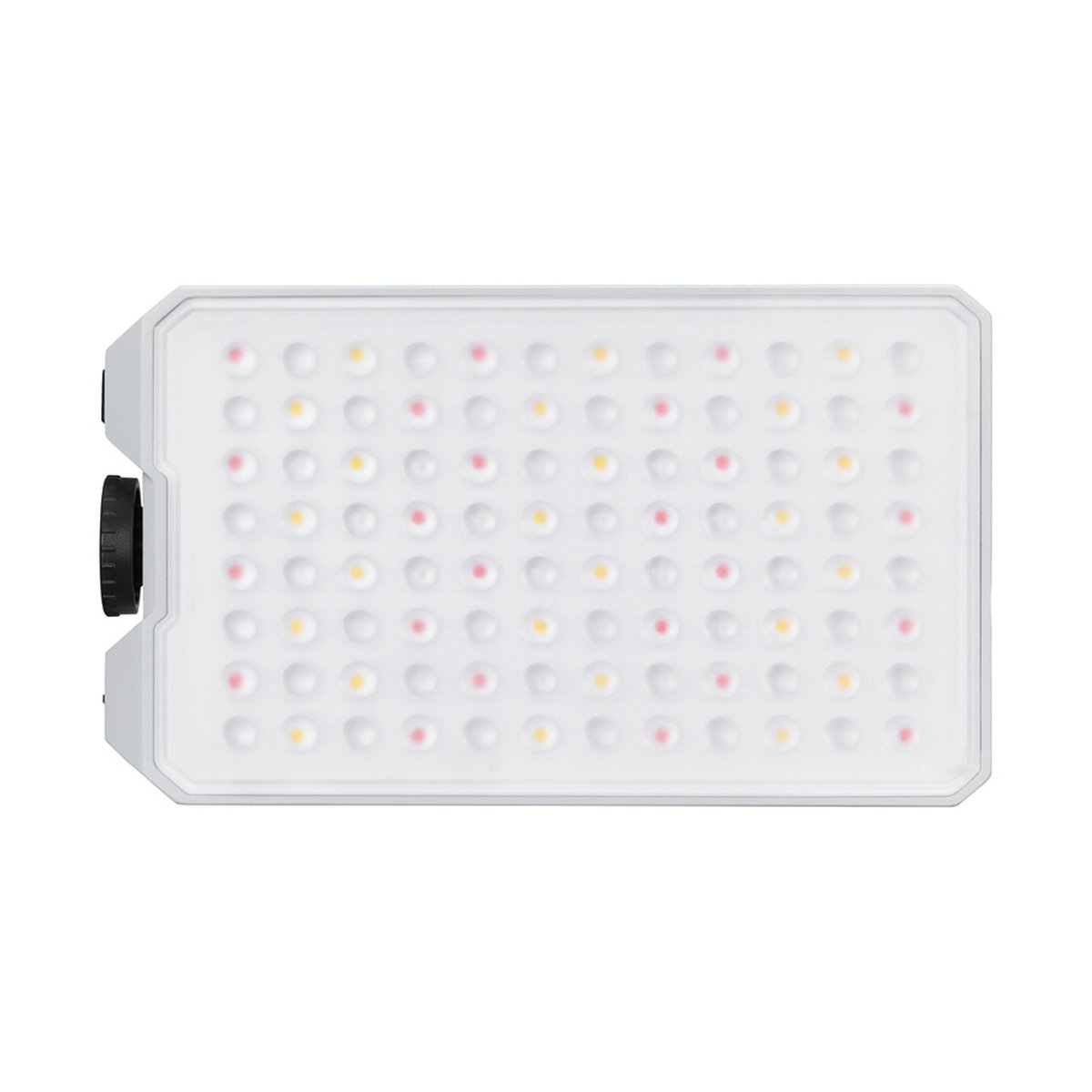 Godox C30R LITEMONS RGB Pocket LED Panel Light - Detailansicht der LED-Leuchtfläche mit roten, gelben und weißen LEDs.