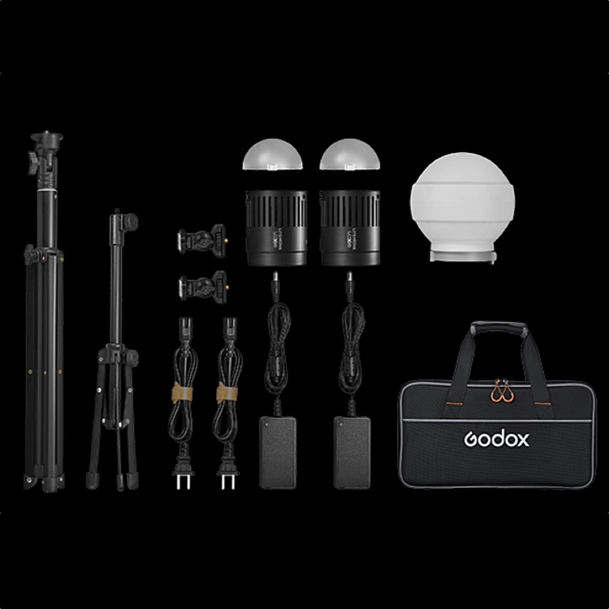 Godox Litemons LED-Tisch-Videoleuchte, Doppellicht-Set