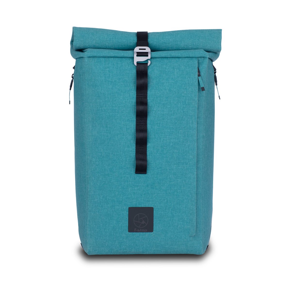 F-Stop DYOTA 20 North Sea (türkis) - Frontansicht des türkisen F-stop Roll-Top-Rucksacks.