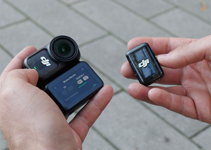 DJI Osmo Nano Actioncam mit Vision Dock und DJI Mic 2 für Vlogging und klare Audioaufnahmen