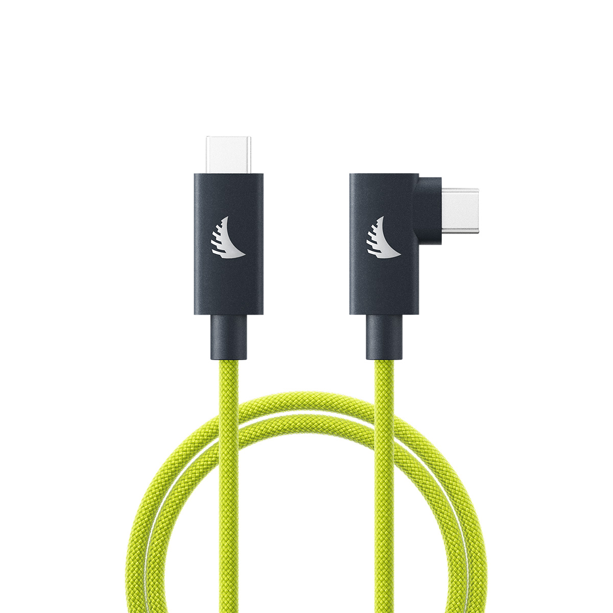 Angelbird USB-C 4.0 Solid Flex Kabel rechter Winkel Lime 1 m