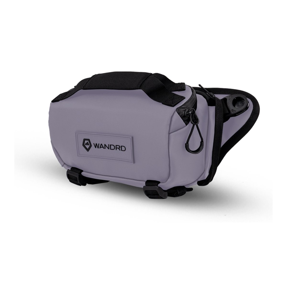 WANDRD ROGUE Sling 3L Uyuni Purple - Graue WANDRD Bauchtasche, Schrägansicht. WANDRD ROGUE Sling 3L Uyuni Purple - Graue WANDRD Bauchtasche, Schrägansicht.