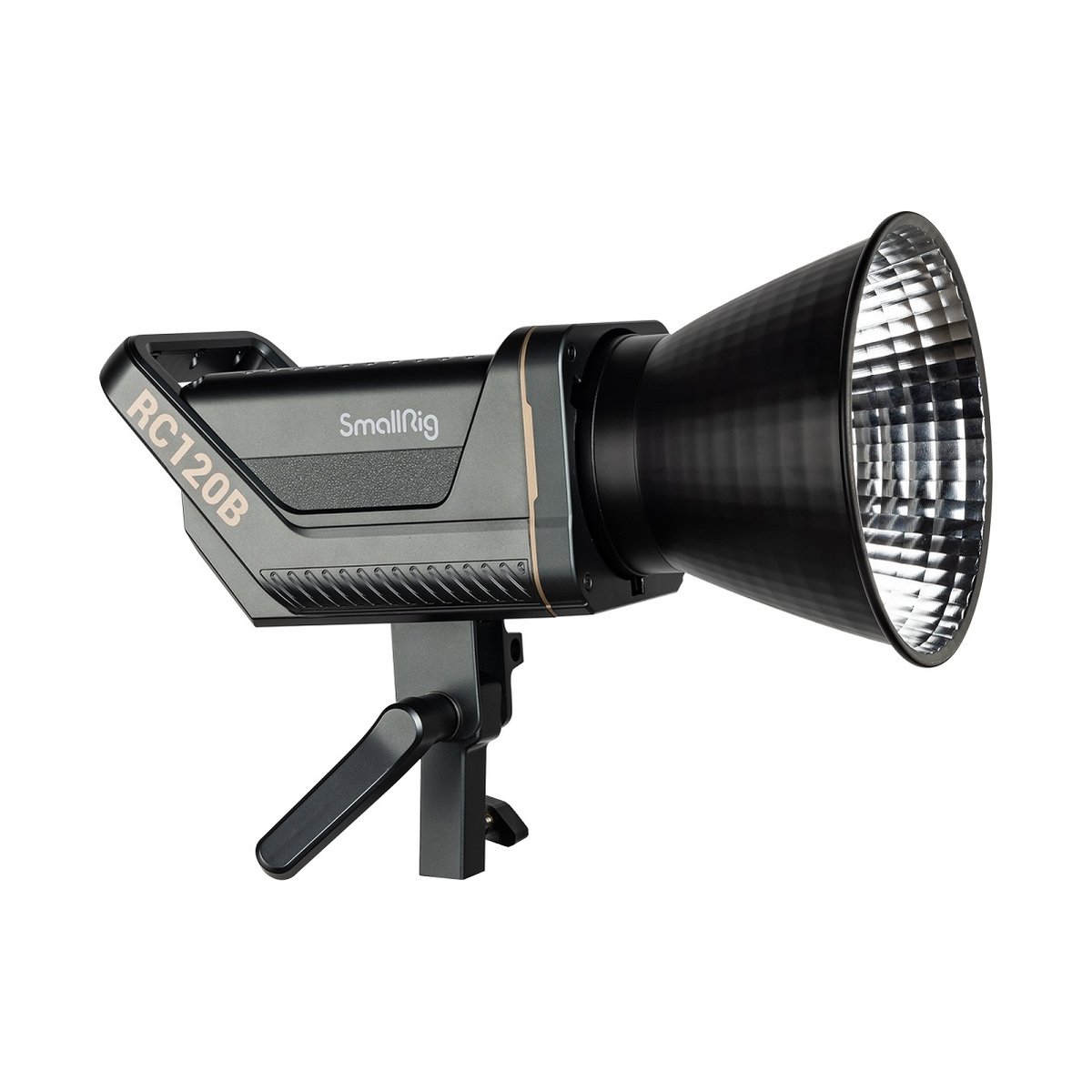 SmallRig 3615 RC 120B Bi-Color LED-Videoleuchte - SmallRig RC120B LED-Videoleuchte mit Reflektor, Front- und Seitenansicht