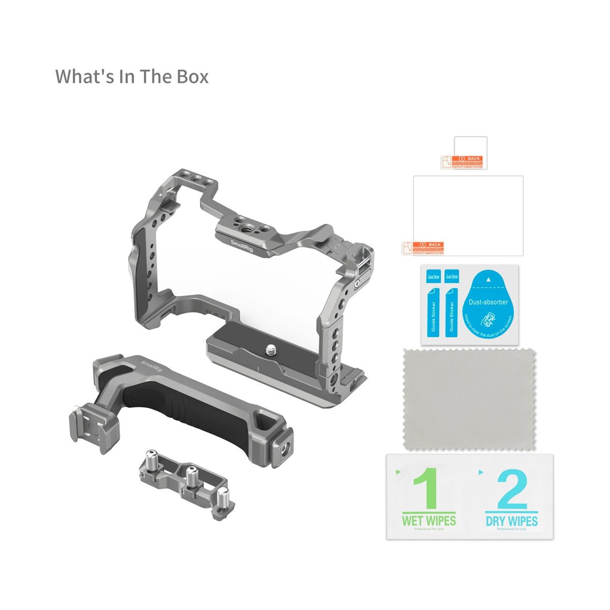 SmallRig 5029 HawkLock QR Cage Kit f. Canon EOS R5 II - LIEFERUMFANG