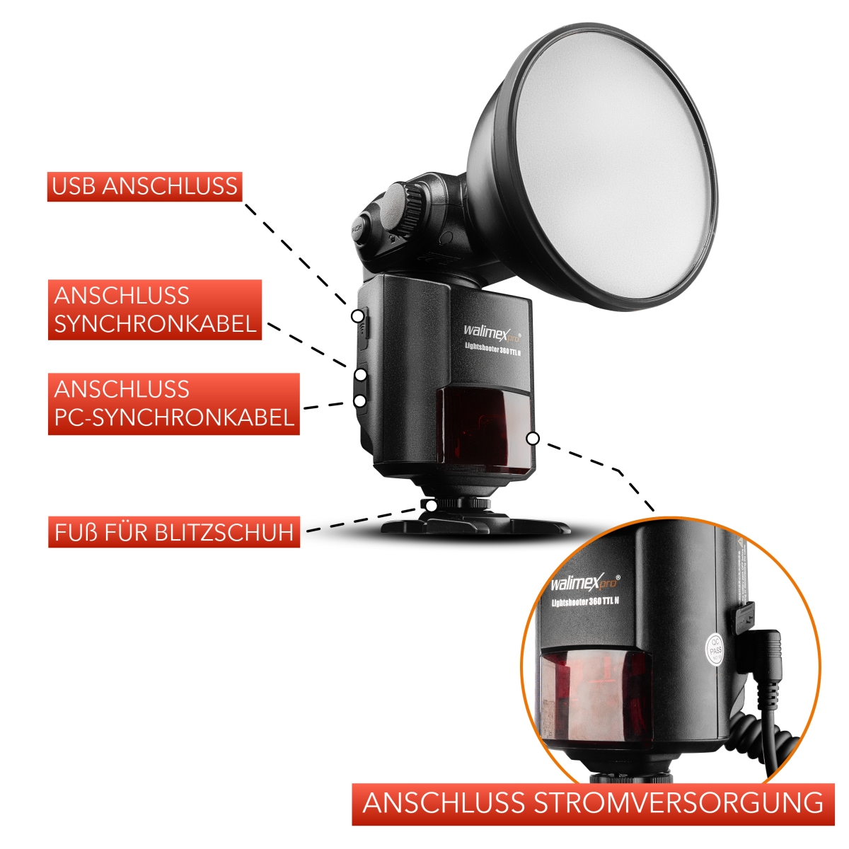Walimex pro Light Shooter 360 TTL/N +  Power Porta