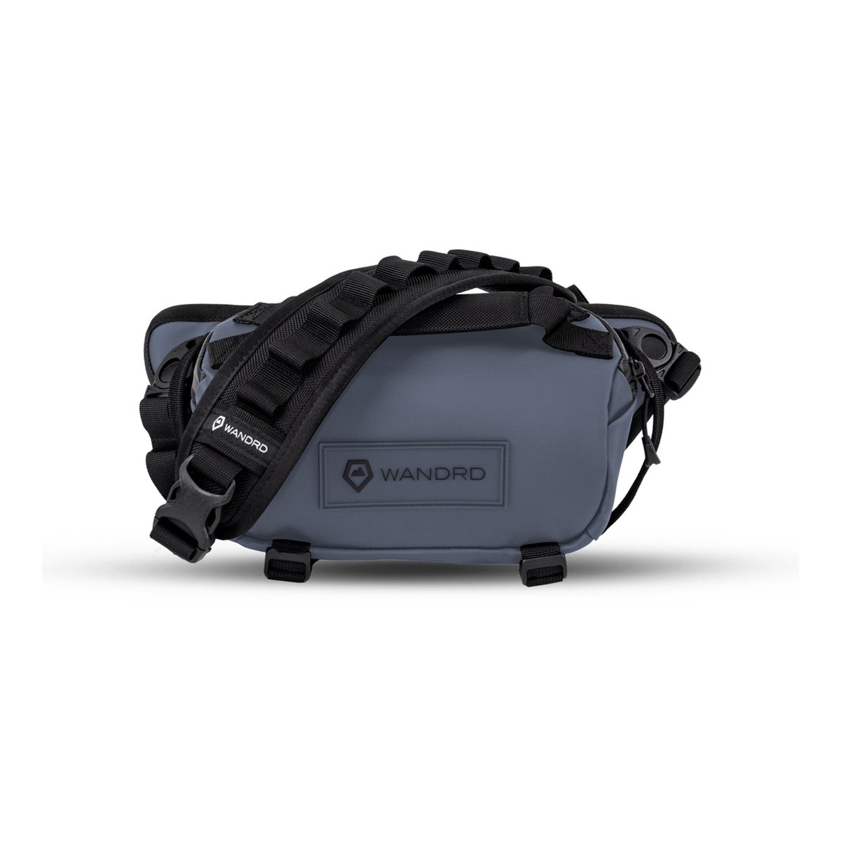 WANDRD ROGUE Sling 3L Aegean Blue - Draufsicht der WANDRD Hüfttasche mit Gurt