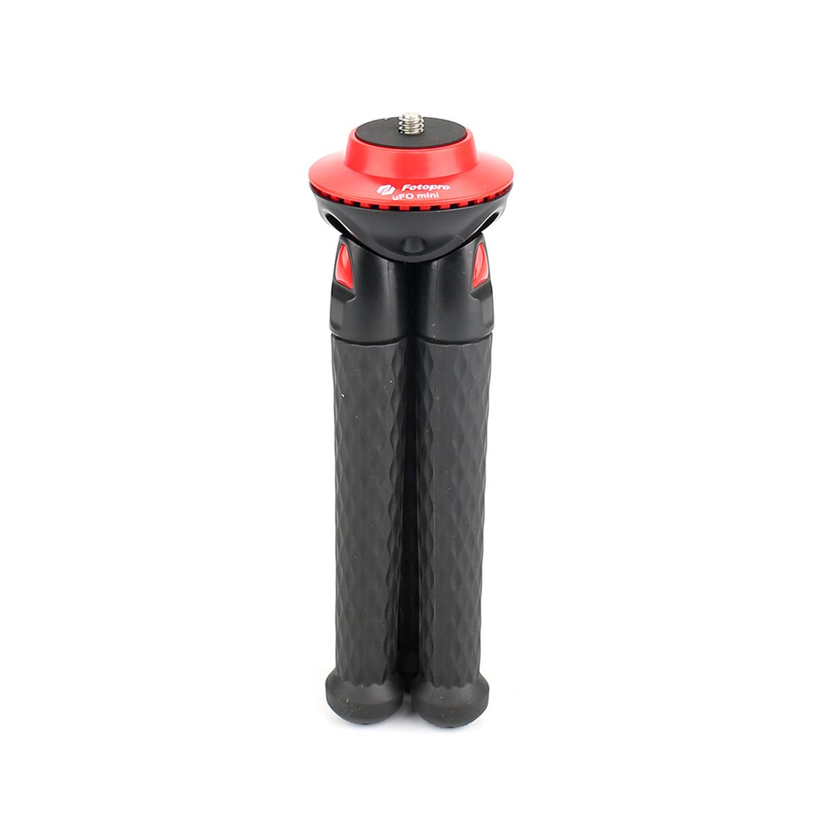 fotopro_ufo_mini_schwarz_rot_stativ_mit_telefon-__gopro-halterung_050353970408