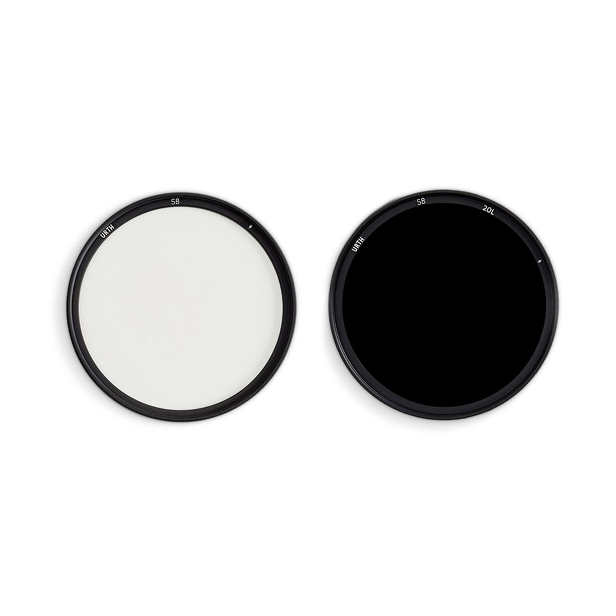 Urth 58mm Magnetic ND1000 (Plus+) - Lieferumfang: Zwei Urth 58mm Kamerafilter, einer hell, einer dunkel.