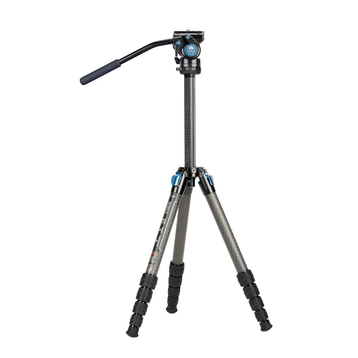 SIRUI ST-125 Superb Travel Dreibeinstativ Carbon 158 cm mit Videokopf VA-5 - wasserdicht ST-Serie