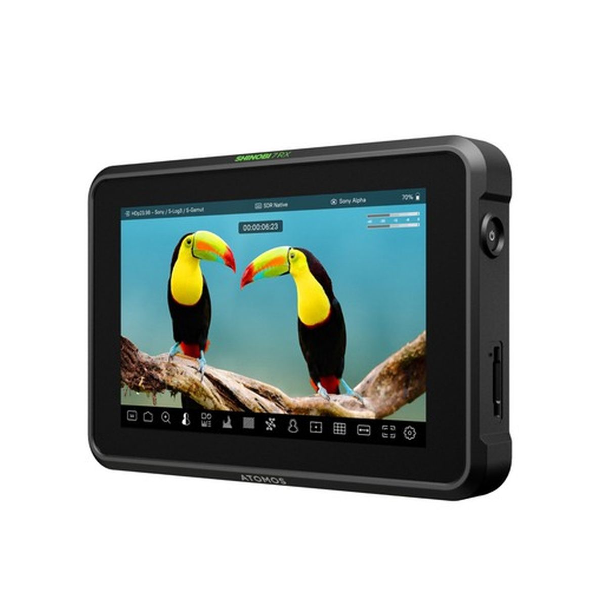 Atomos Shinobi 7 RX Monitor Seitenansicht