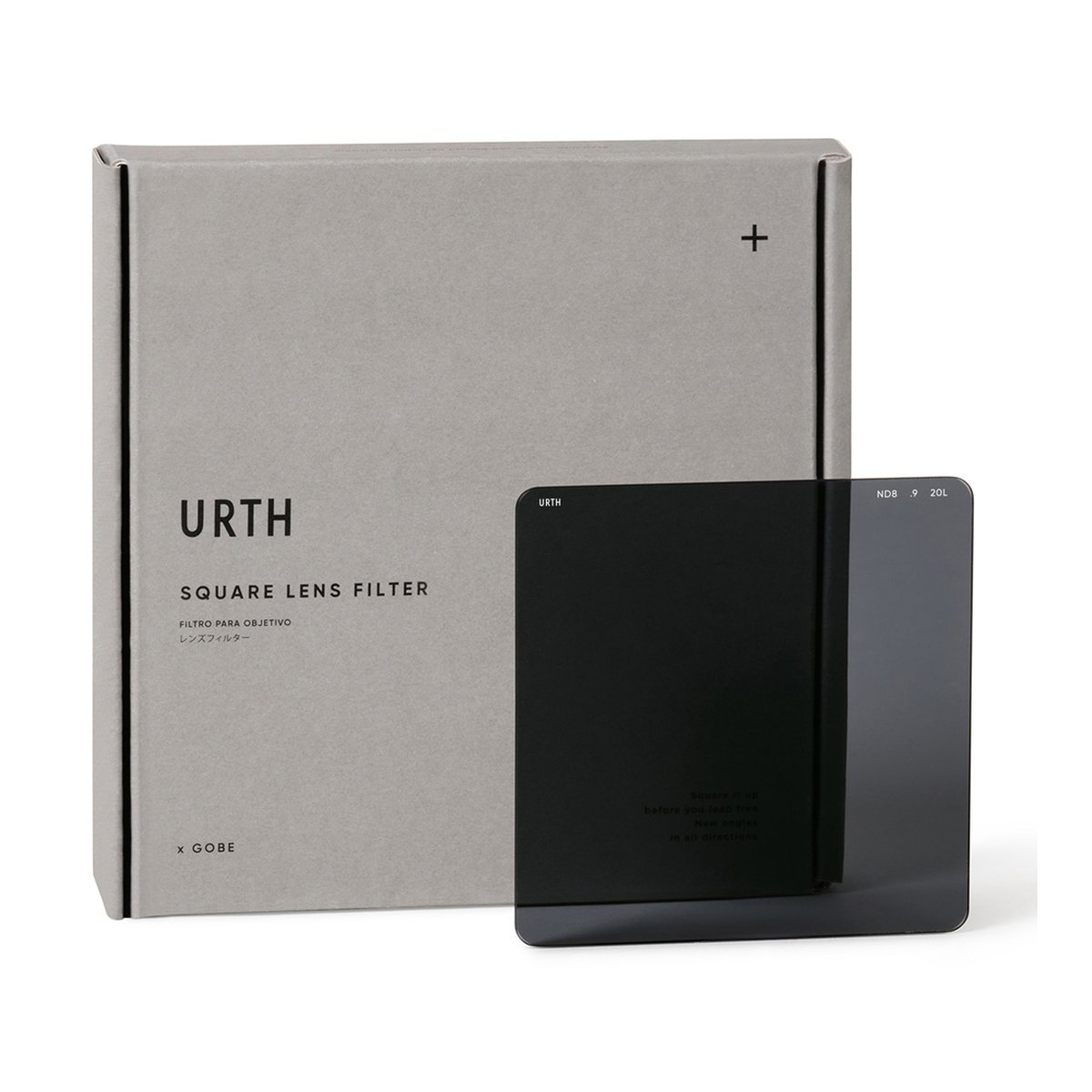 Urth 100 x 100mm ND8 (3 Stop) Filter (Plus+) - Lieferumfang: URTH quadratischer ND-Filter und graue Produktverpackung