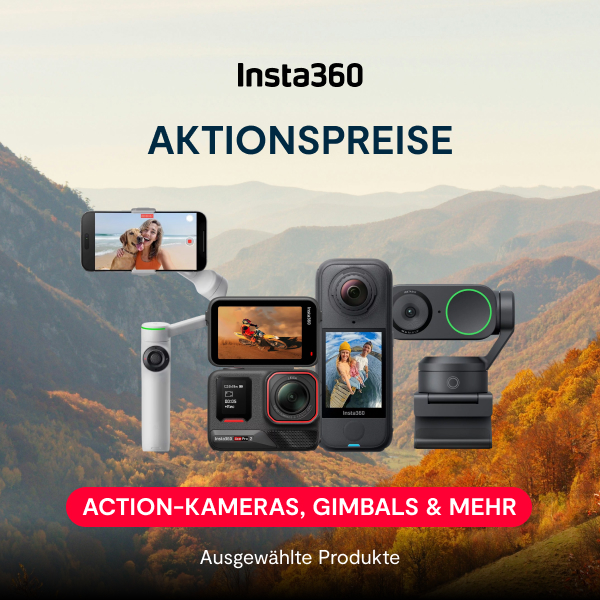 Insta360 Aktion mit Insta360 Kameras und Creator-Tools