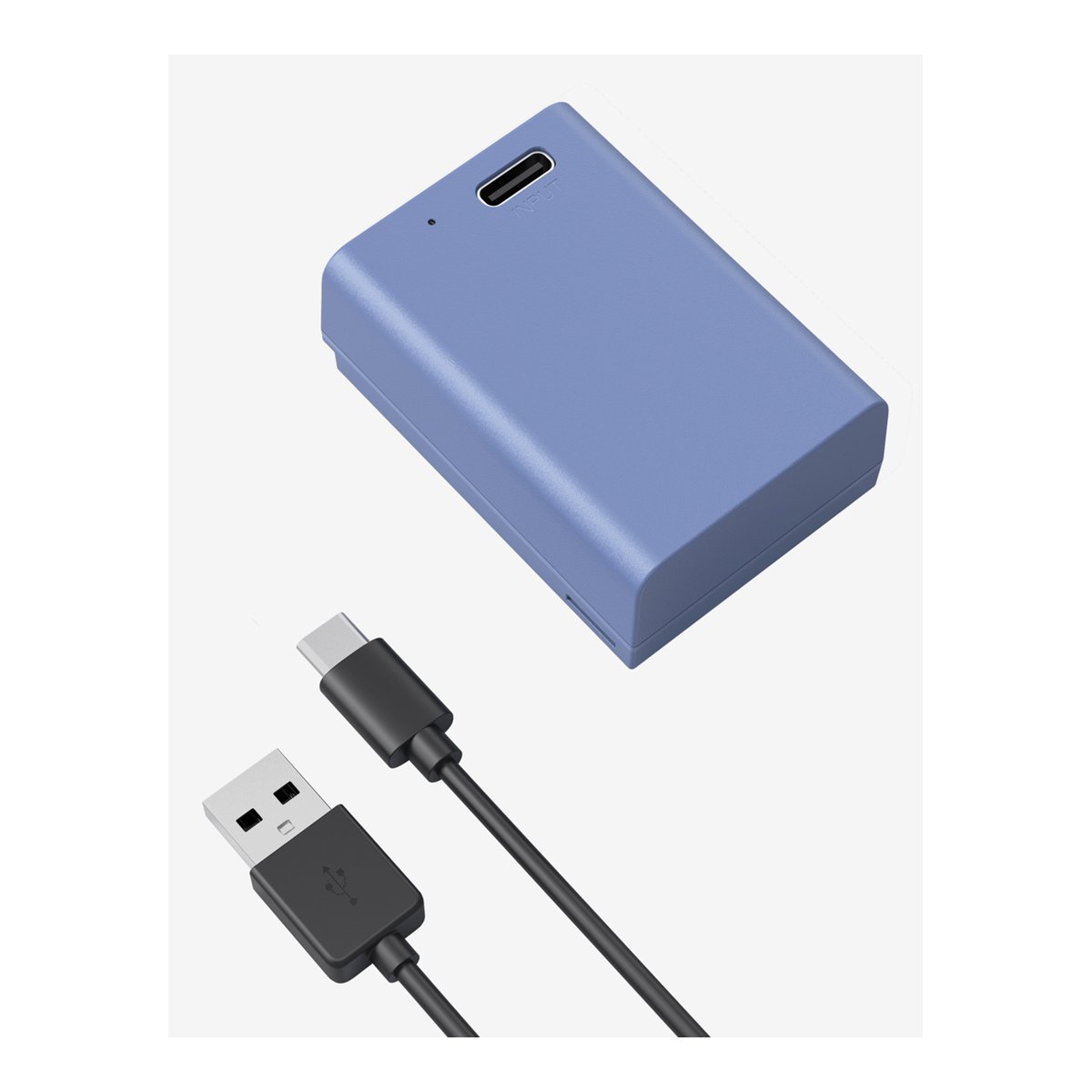 SmallRig 4333 EN-EL25 USB-C (Nikon) aufladbare Kamerabatterie - Lieferumfang: Blaues Ladegerät und schwarzes USB-C auf USB-A Ladekabel