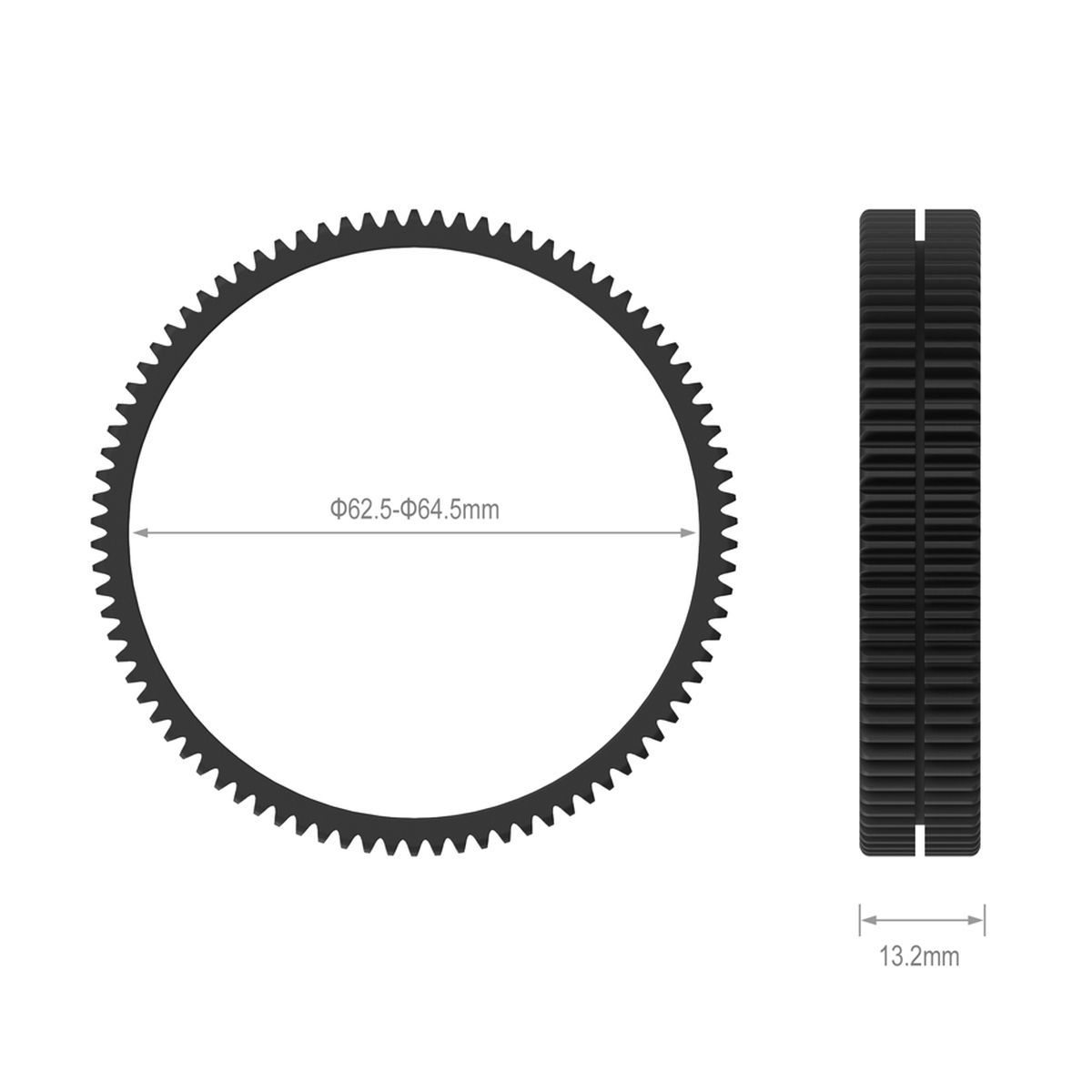 SmallRig 3291 Φ62.5-Φ64.5 nahtloser Fokuszahnkranz