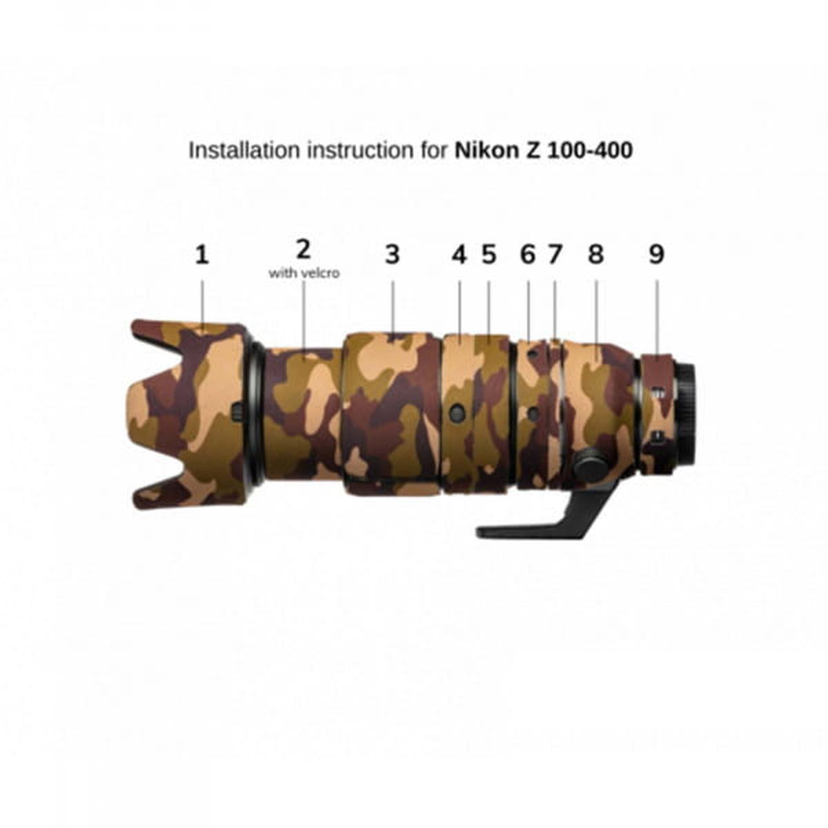 Easycover Lens Oak Objektivschutz für Nikon Z 100-400mm f/4.5-5.6 VR S - Brown Camouflage
