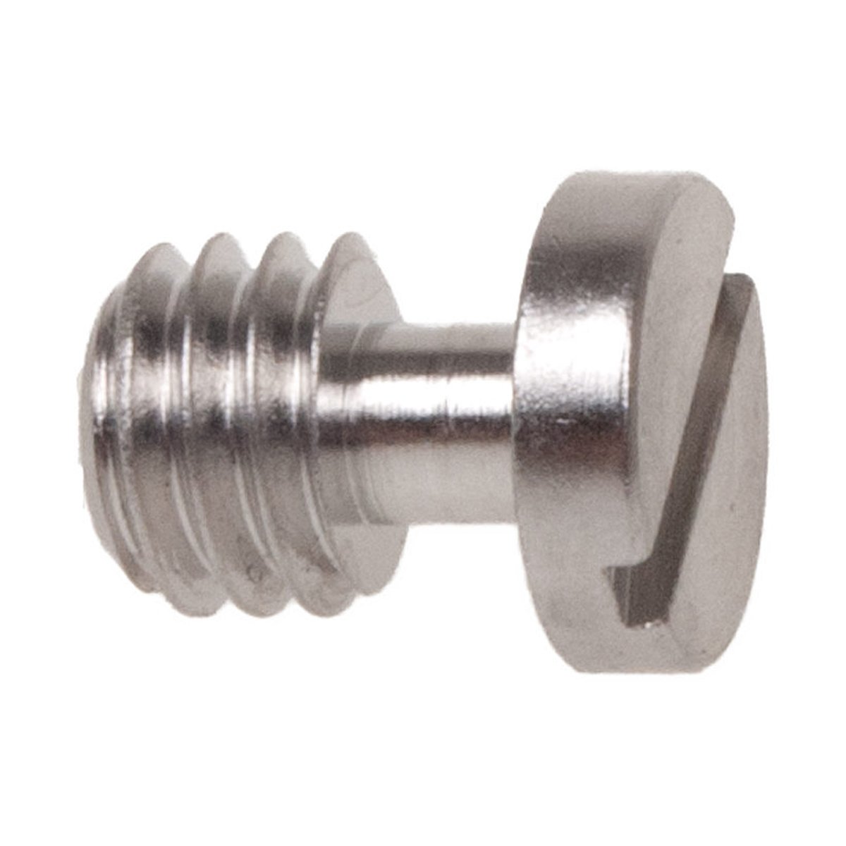 Caruba 3/8" Schraube - Metall 1 - Seitenansicht einer silbernen Metallschraube mit Schlitzkopf und Gewinde.
