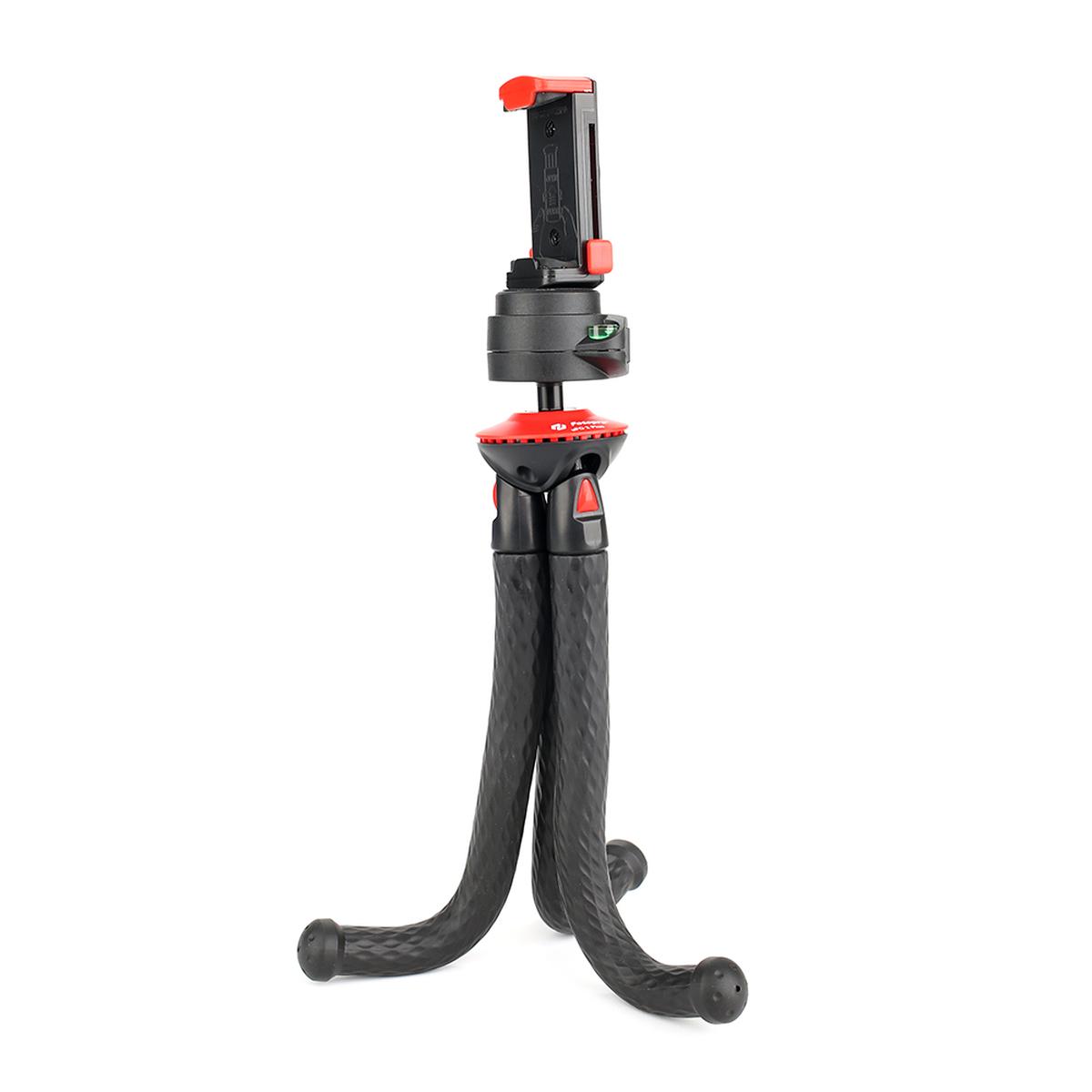 fotopro_ufo_2_plus_schwarz_rot_stativ_mit_telefon-__gopro-halterung_050353970410 fotopro_ufo_2_plus_schwarz_rot_stativ_mit_telefon-__gopro-halterung_050353970410