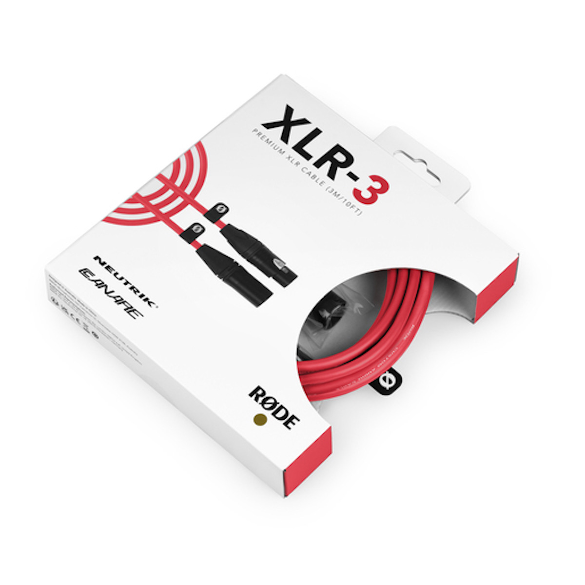 Rode XLR3M-R Premium Mikrofonkabel 3m rot