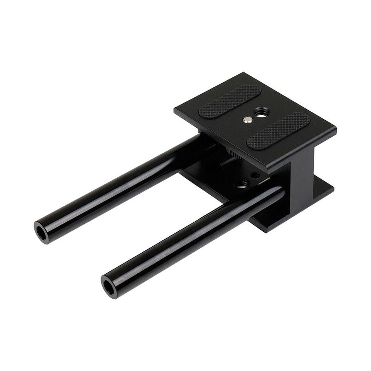 Caruba Follow Focus Mount für CSG-A1 Schultergriff - Kamera-Basisplatte mit 15mm-Stangen, schräge Ansicht