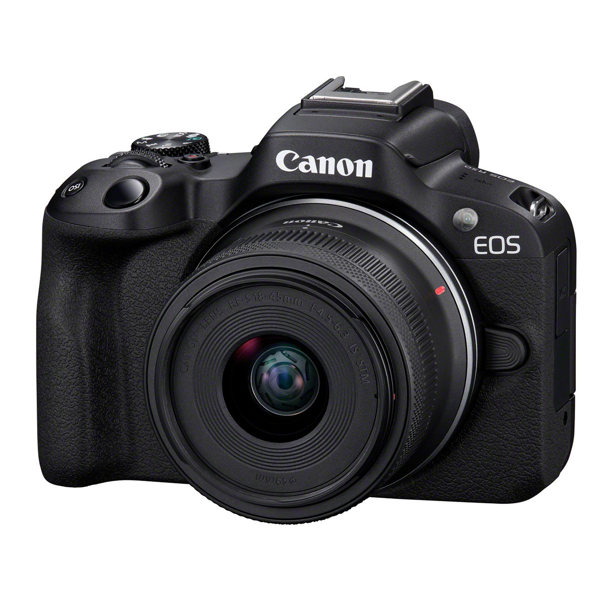 Canon EOS R50 Gehäuse Schwarz + Canon 18-45 mm 1:4,5-6,3 RF-S IS STM Canon EOS R50 Gehäuse Schwarz + Canon 18-45 mm 1:4,5-6,3 RF-S IS STM