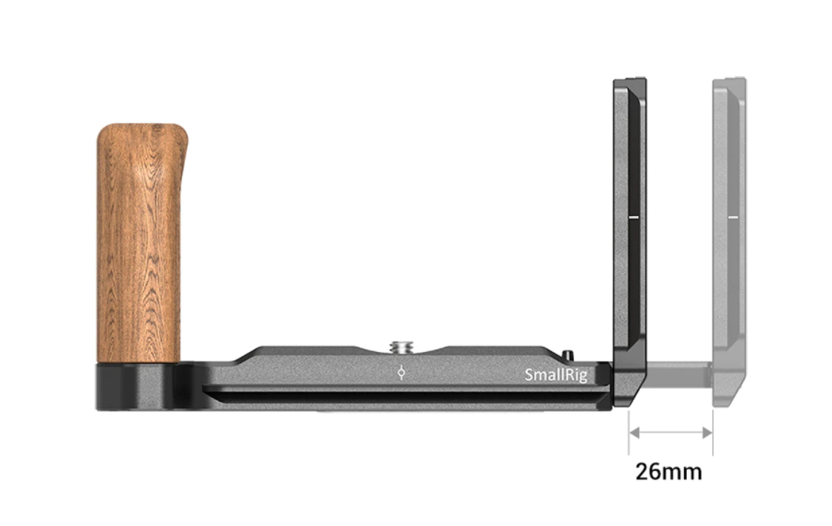 Smallrig 2811 L-Winkel mit Holzgriff für Fujifilm X-T4 
