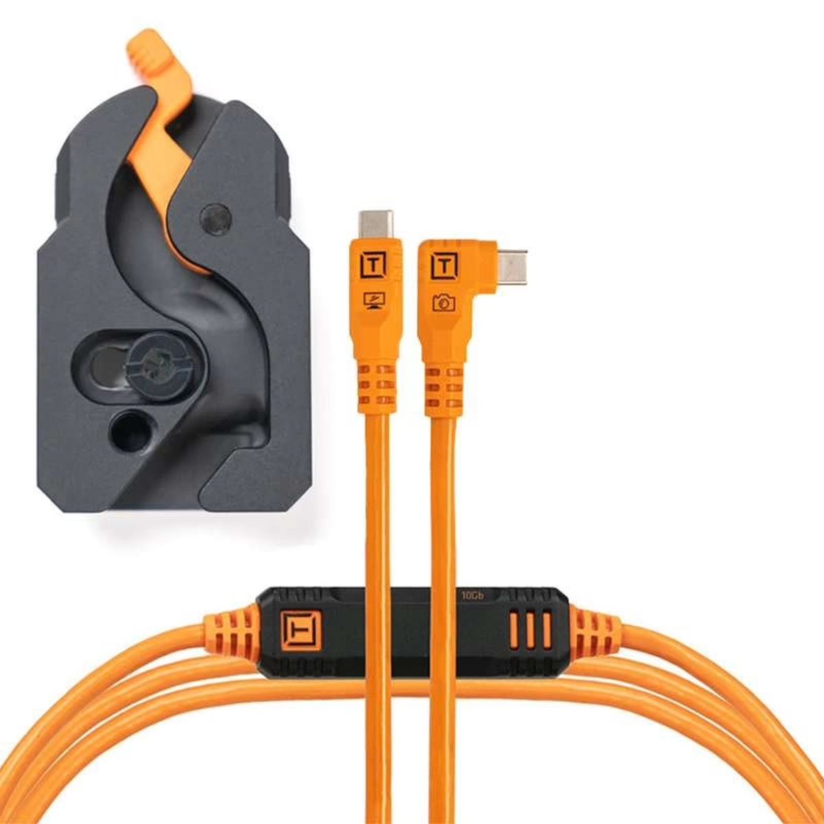 Tether Tools LeverLock & Cable Kit (Optima 10G USB-C an USB-C RW 4,6 m Orange)