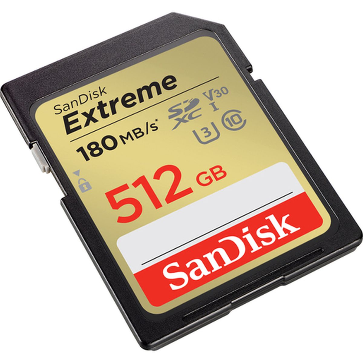 SanDisk 512 GB SDXC Extreme 180MB/s V30 UHS-I, Class 10