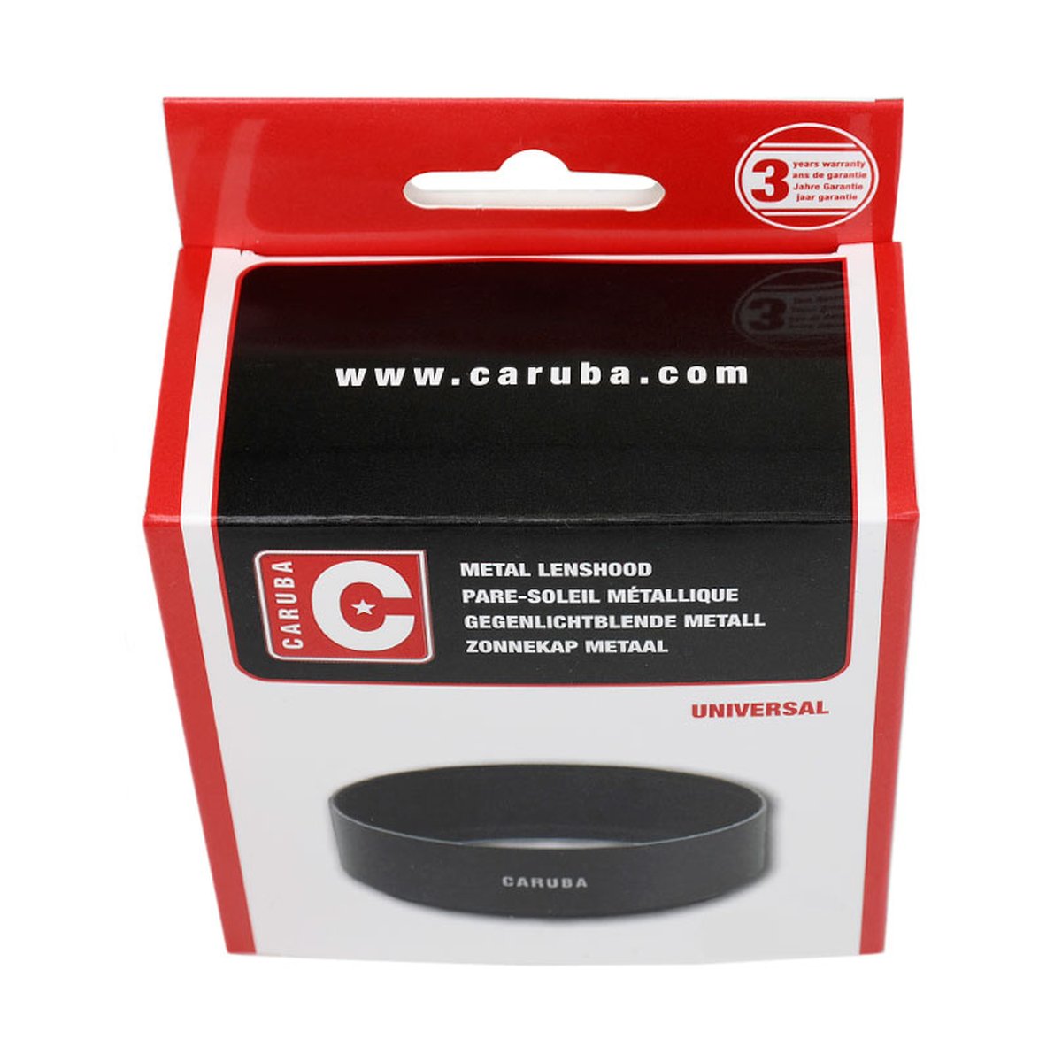 Caruba Metall Standard 82mm - VERPACKUNG: Caruba Metall-Gegenlichtblende