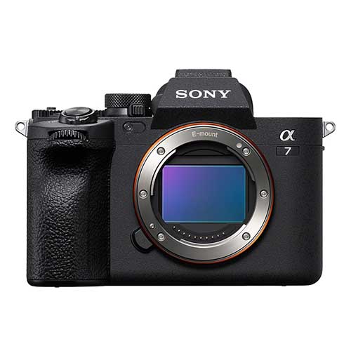 Sony Alpha 7 IV Vollformatkamera, Frontansicht ohne Objektiv