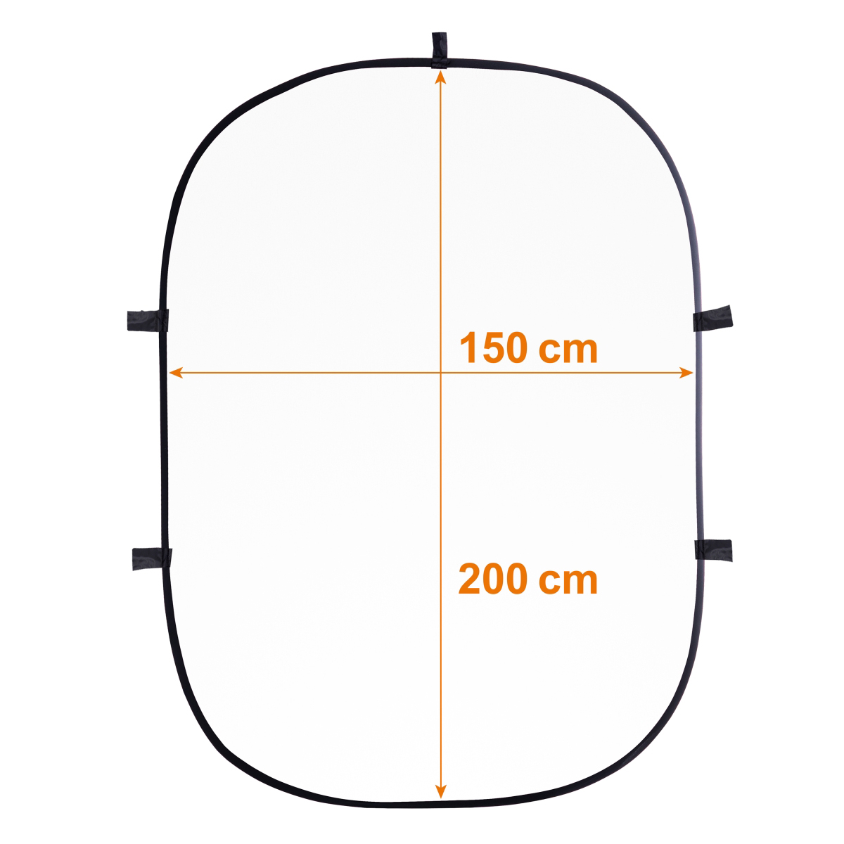 Walimex pro 2in1 Falthintergrund s/w 150x200 PES