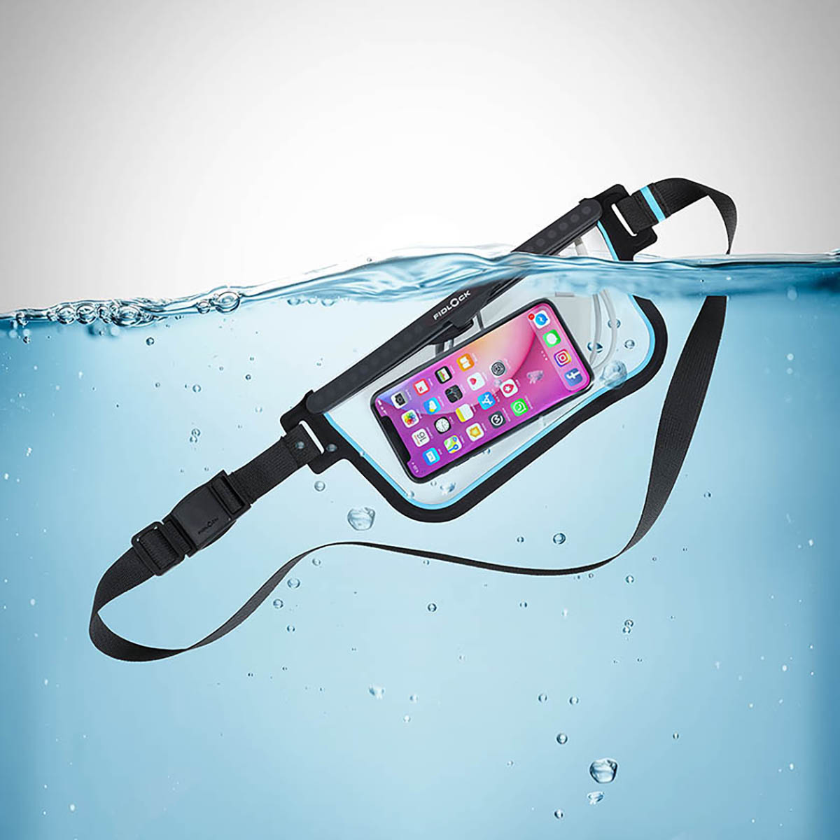 Fidlock Hermetic Sling Bag Transparent-Blue