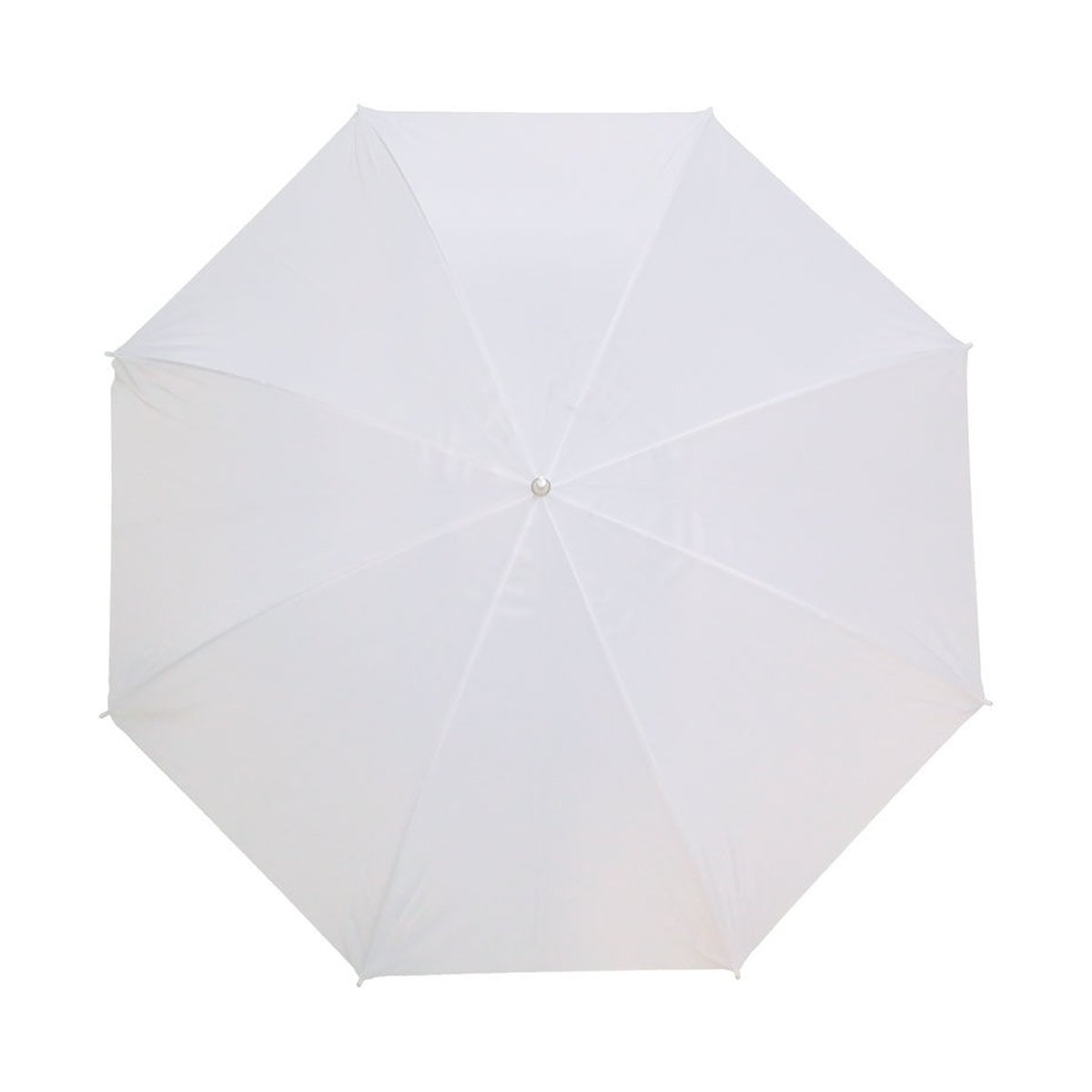 Caruba Flash Umbrella Transparent Weiß 109 cm - Draufsicht auf weißen Studio-Reflexschirm