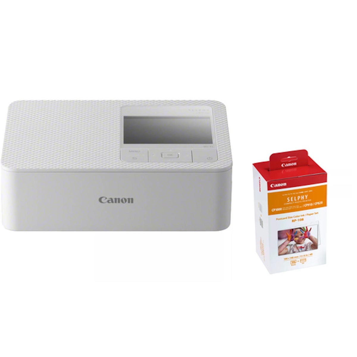 Canon Kit Selphy CP1500 Weiss + Papier und Farbband 10x15 Canon Kit Selphy CP1500 Weiss + Papier und Farbband 10x15