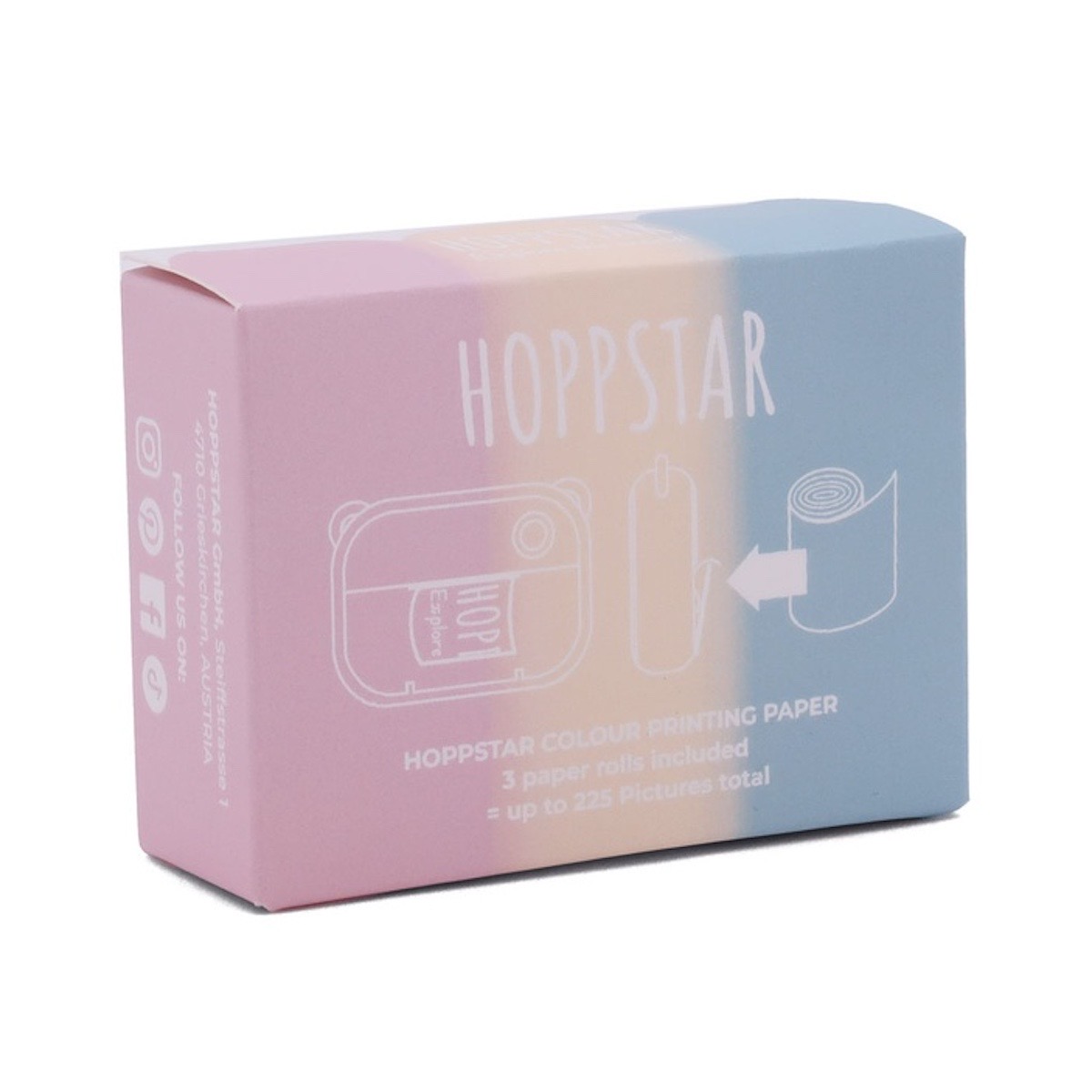 Hoppstar 3er Pack Papierrollen Farbig Hoppstar 3er Pack Papierrollen Farbig